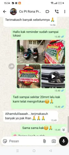 Testimonial Papan Bunga ciparahu